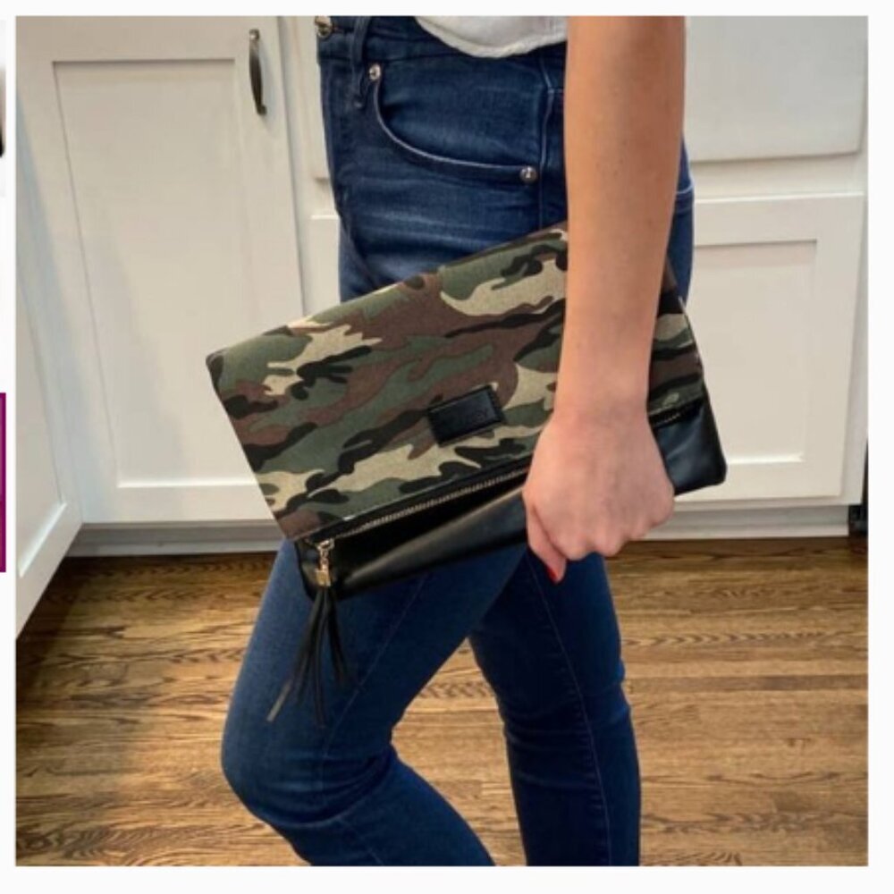Fold over camo clutch by Funky Monkey - NWOT